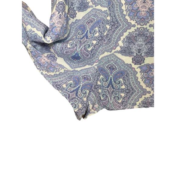 Victoria's Secret Women Small‎ Romper Pajama Blue Paisley Spaghetti Straps - Picture 5 of 13